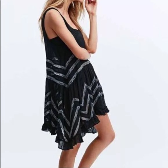 Free People Intimately Free Voile Slip Trapeze Dress Lace Size XS Polka Dot - Picture 12 of 12